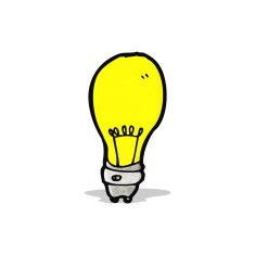 cartoon electric light bulb N4