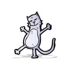 funny cartoon cat N69