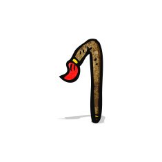 cartoon paintbrush shaped number 1