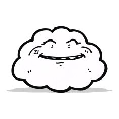 cartoon happy cloud N2