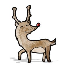Cartoon Christmas Reindeer N13