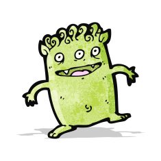 cartoon happy alien