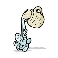cartoon pouring water jug