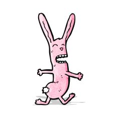 cartoon pink rabbit N14