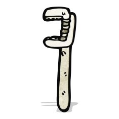 cartoon adjustable wrench