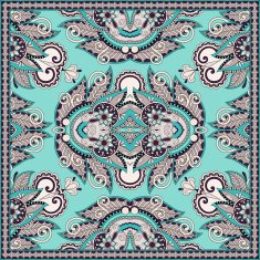 Traditional ornamental floral paisley bandanna N336