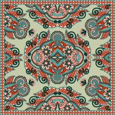 Traditional ornamental floral paisley bandanna N338