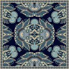 Traditional ornamental floral paisley bandanna N339