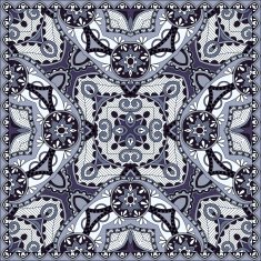 Traditional ornamental floral paisley bandanna N342