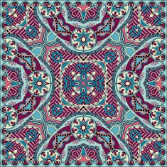 Traditional ornamental floral paisley bandanna N343