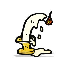 melting candle cartoon N2