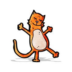 funny cartoon cat N75