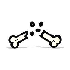 cartoon broken bone