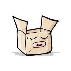 open box cartoon character