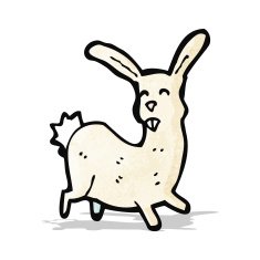 Funny cartoon rabbit N10