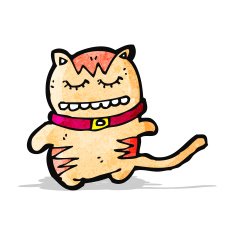 funny cartoon cat N77