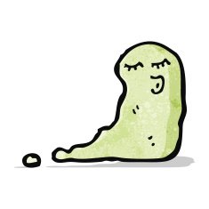 slimy cartoon ghost
