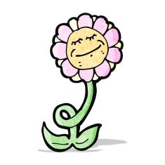 cartoon happy flower