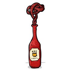 red wine bottle cartoon N2