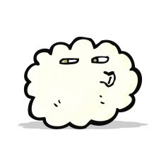cartoon cloud with face