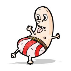 cartoon bean man