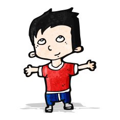 cartoon happy boy N10