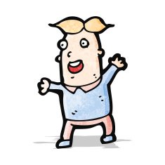 cartoon excited man N15