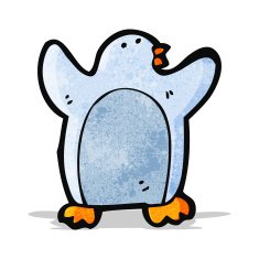 Cartoon penguin N16