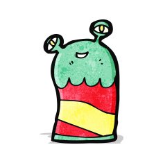 cartoon little alien N7