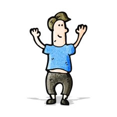 cartoon happy man N25