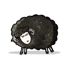 cartoon black sheep N2