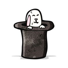 cartoon rabbit in hat