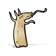 happy aardvark cartoon