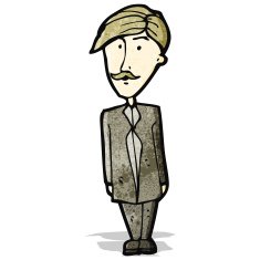 cartoon sensible career man