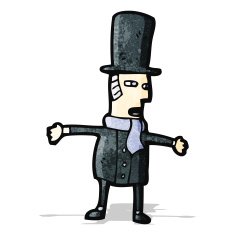 cartoon shocked victorian man