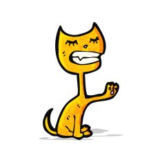 funny cartoon cat N79