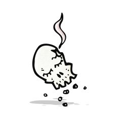 cartoon gun shot head
