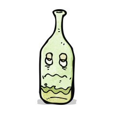cartoon wine bottle N16
