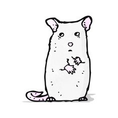 cartoon white mouse N12