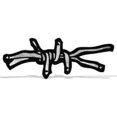barbed wire symbol