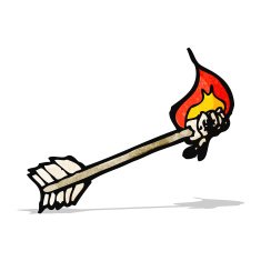 Flaming Arrow Cartoon N2