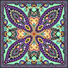 Traditional ornamental floral paisley bandanna N345