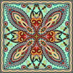 Traditional ornamental floral paisley bandanna N346