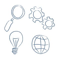 Sketch bussiness icons set