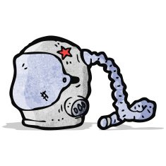 cartoon astronaut helmet N3