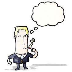 Cartoon Man Smoking Cigarette N2