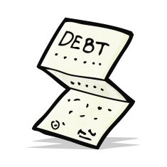 cartoon financial letter in post