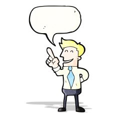 cartoon businessman with great idea N3