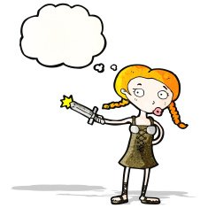 cartoon viking girl N6