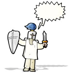 cartoon medieval knight N4